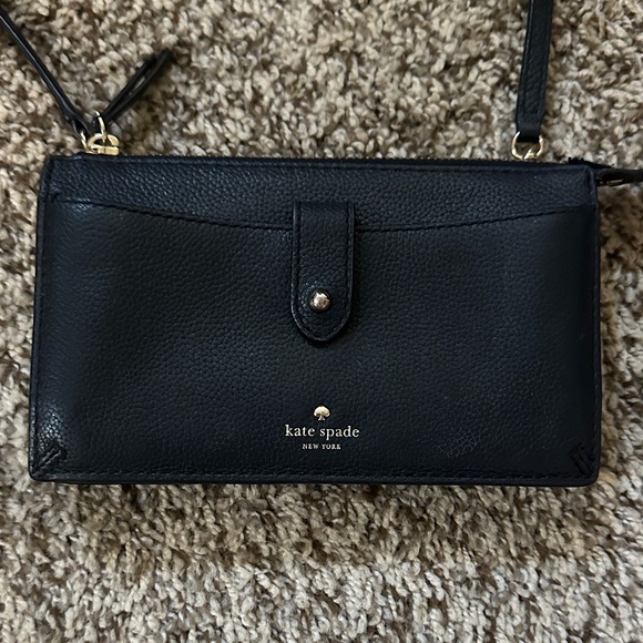 kate spade Handbags - Kate Spade Black Pebbled Leather Crossbody Bag